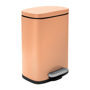 Set Poubelle à  pédale 5L & Brosse Wc AKIRA Pêche mat Spirella