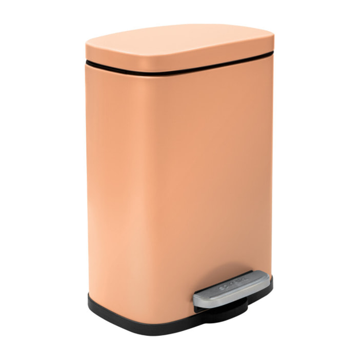 Set Poubelle à  pédale 5L & Brosse Wc AKIRA Pêche mat Spirella