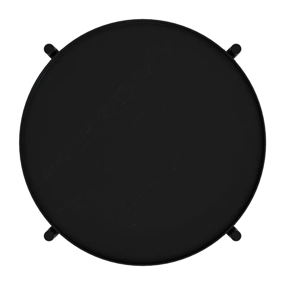 Table basse en cannage et bois de mindi noir D49 cm - Lukut