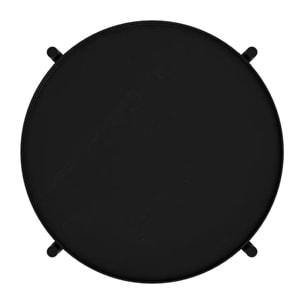 Table basse en cannage et bois de mindi noir D49 cm - Lukut