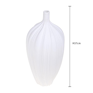 Vaso Cocoon 18Xh.37 Cm - Pezzi 1 - 18X37X18cm - Colore: Bianco - Bianchi Dino - Decori Casa E Complementi