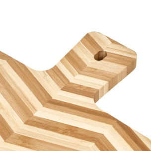 Planche à découper avec poignée Bambou 25x40cm beige