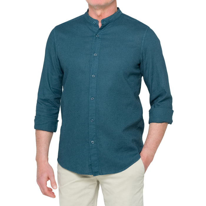 Camicia in lino Hot Buttered Tongareva Tropicalblue