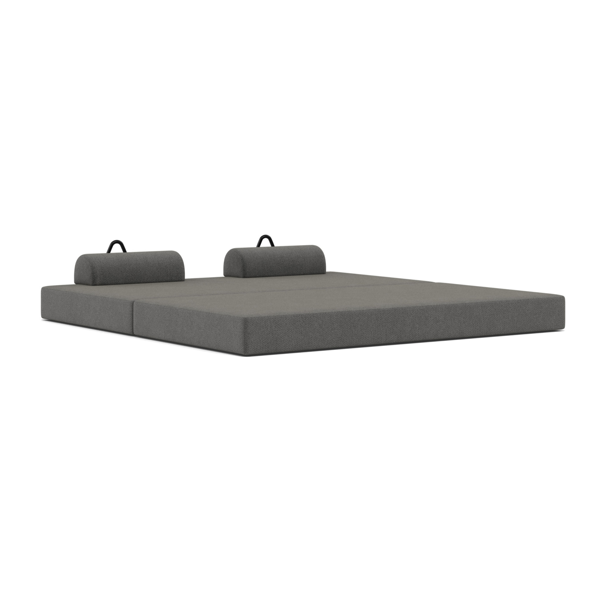 Astral - Canapé 3 places convertible en velours texturé - Gris