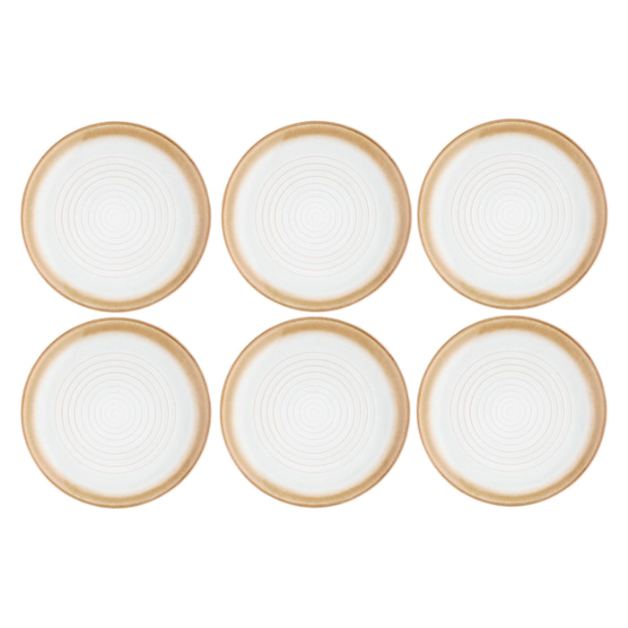 Assiette COSMOS Ø27,5cm - 6 pièces - Crème