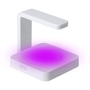 Lampada sterilizzatrice Blay a luce ultravioletta di tipo C con caricatore wireless integrato per smartphone.