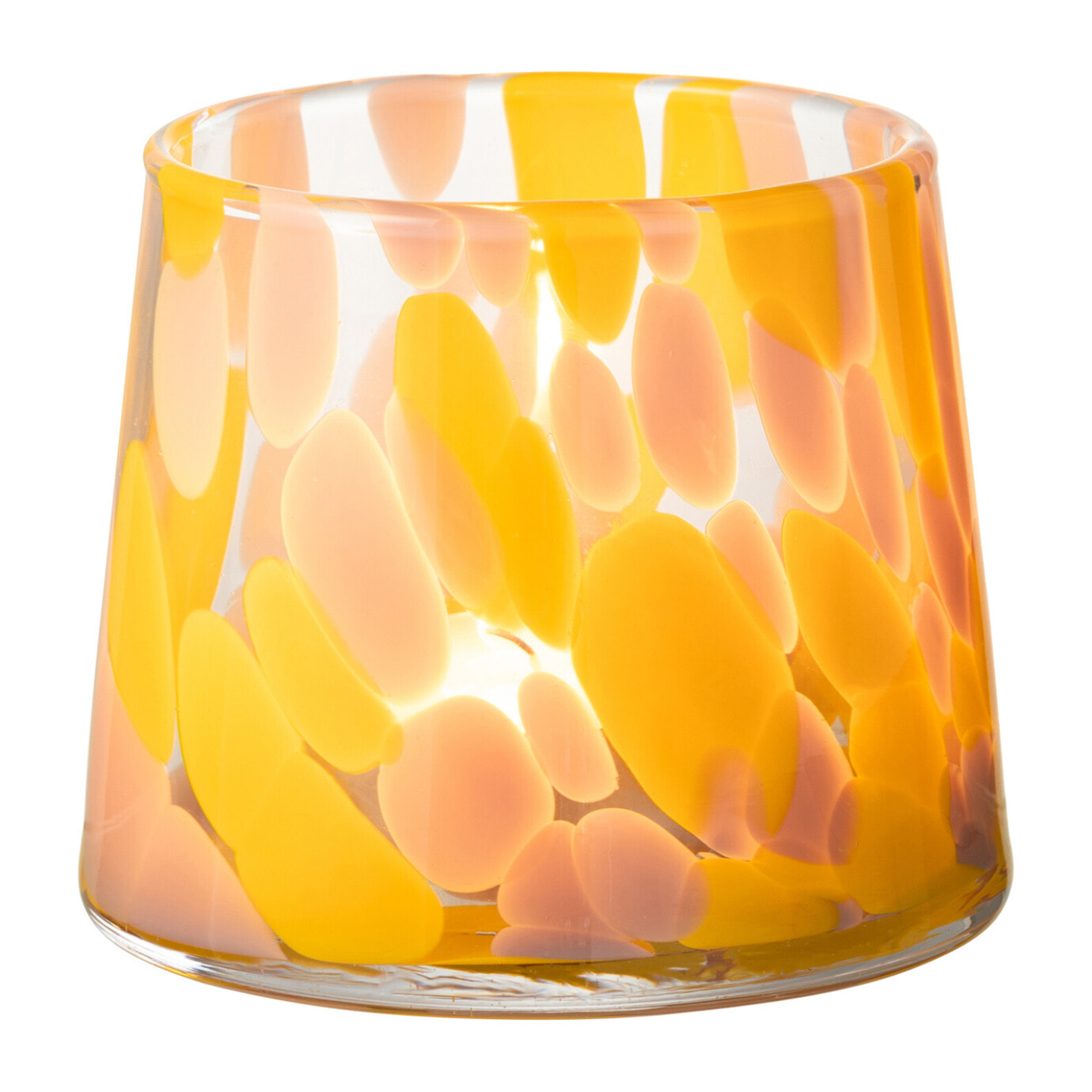 J-Line photophore Taches - verre - rose/ocre