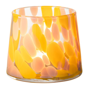 J-Line photophore Taches - verre - rose/ocre