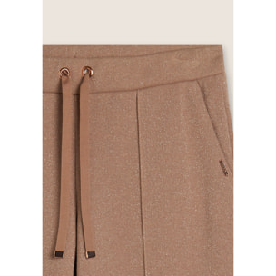 Pantaloni donna wide leg mélange lurex