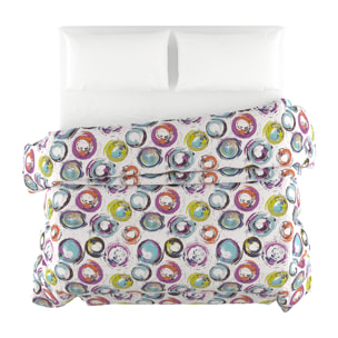 TRAPUNTA BASIC INVERNALE STAMPATA MATRIMONIALE, CERCHI ASTRATTI