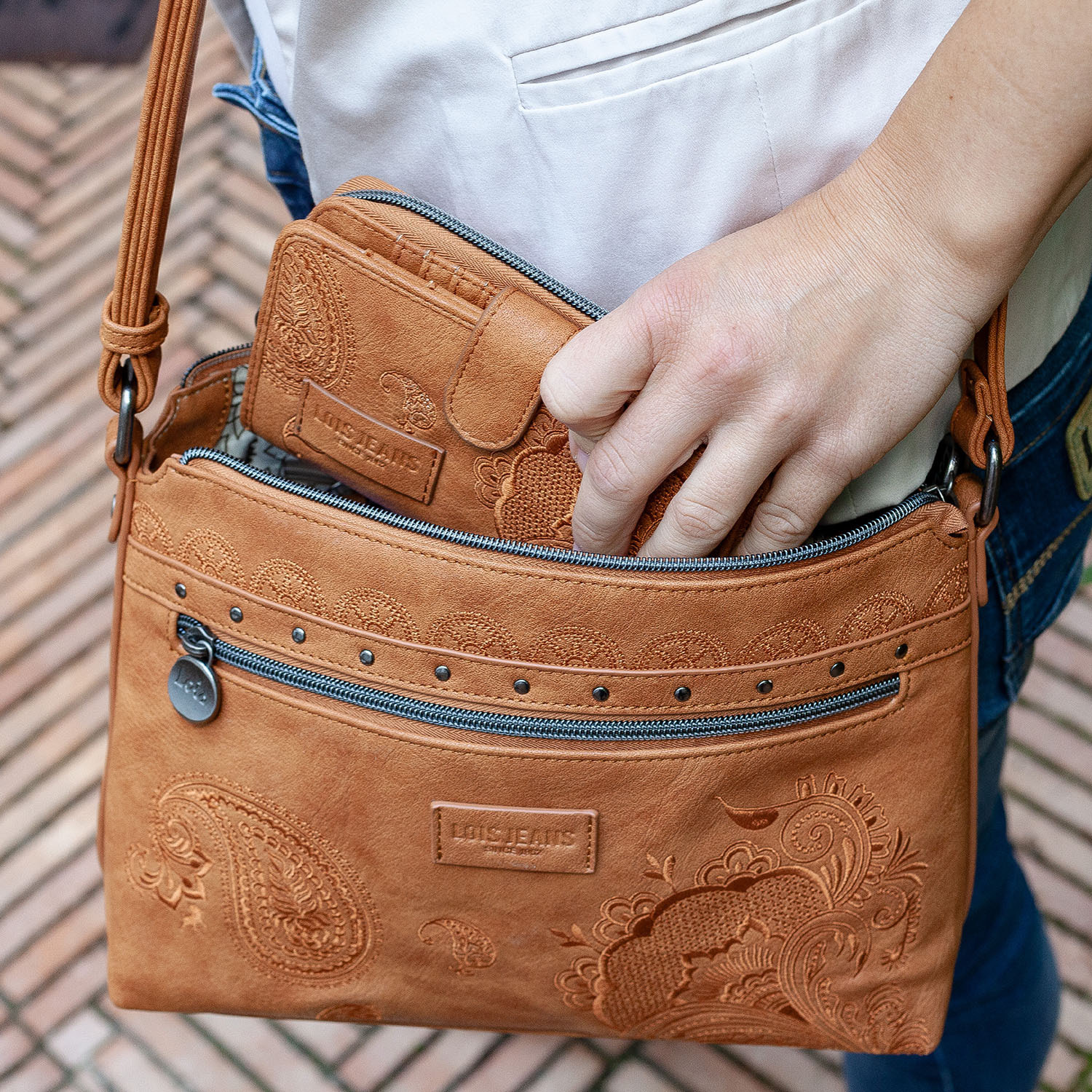 Cartera Lois Redwood Camel