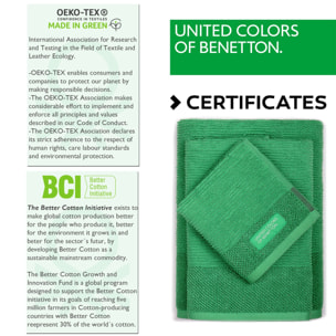 Set 3pcs toallas de baño  verde  benetton