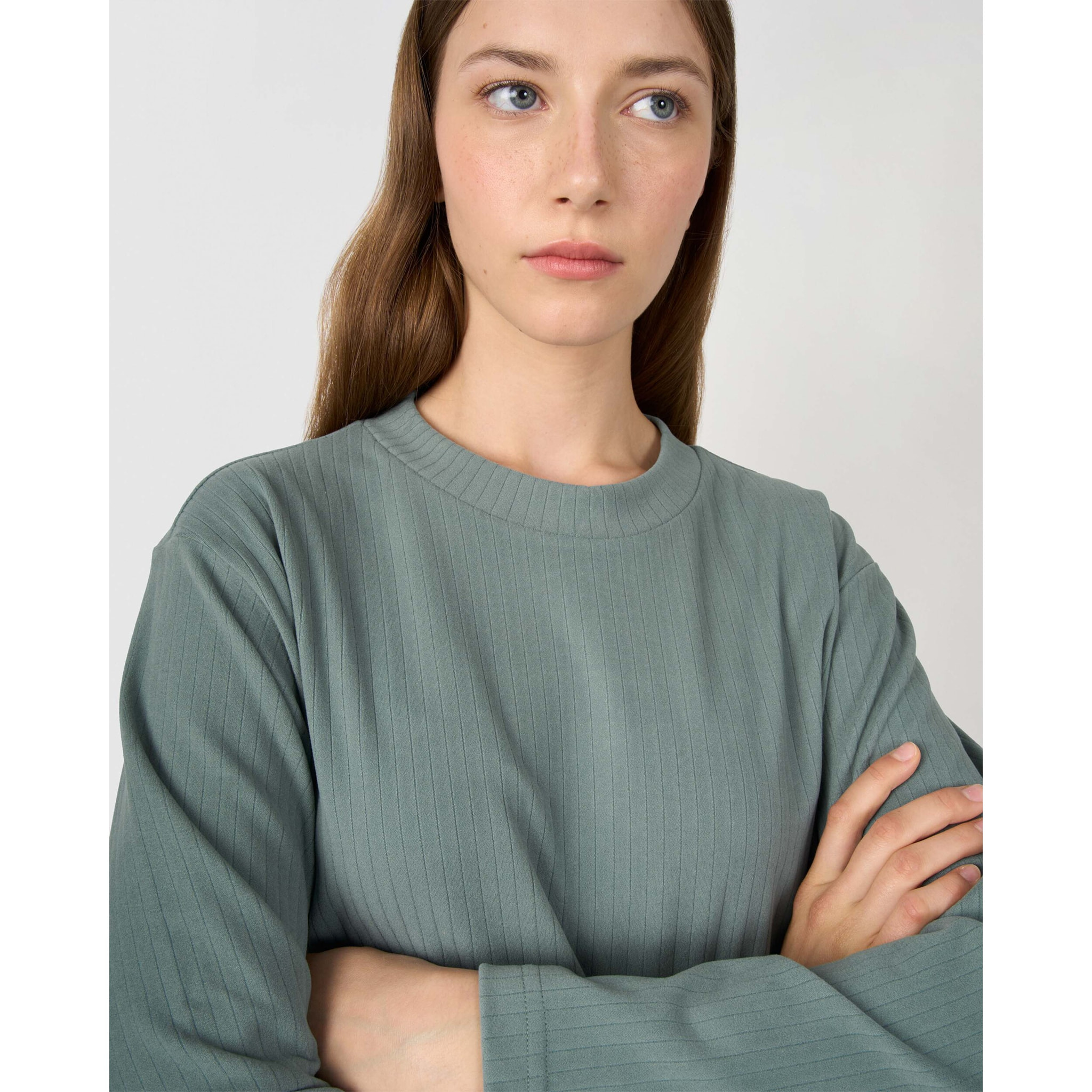 Pijama canalé raya ancha verde francés