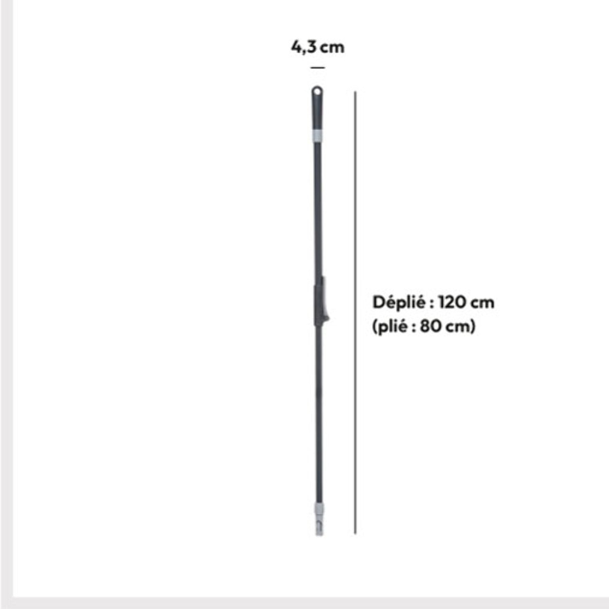 Manche métal télescopique Click & Clean