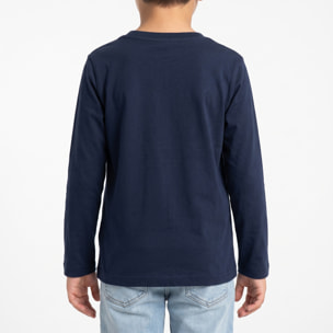 T-shirt maniche lunghe con stampa logo