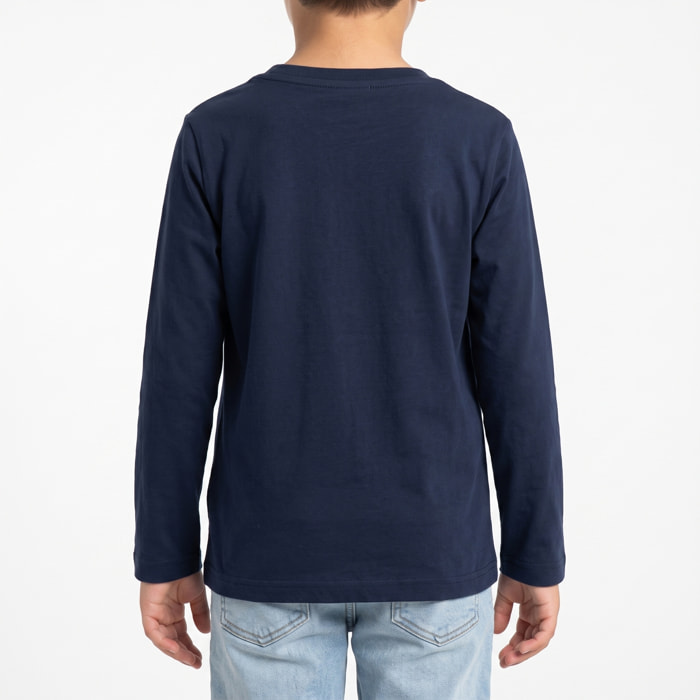 T-shirt maniche lunghe con stampa logo