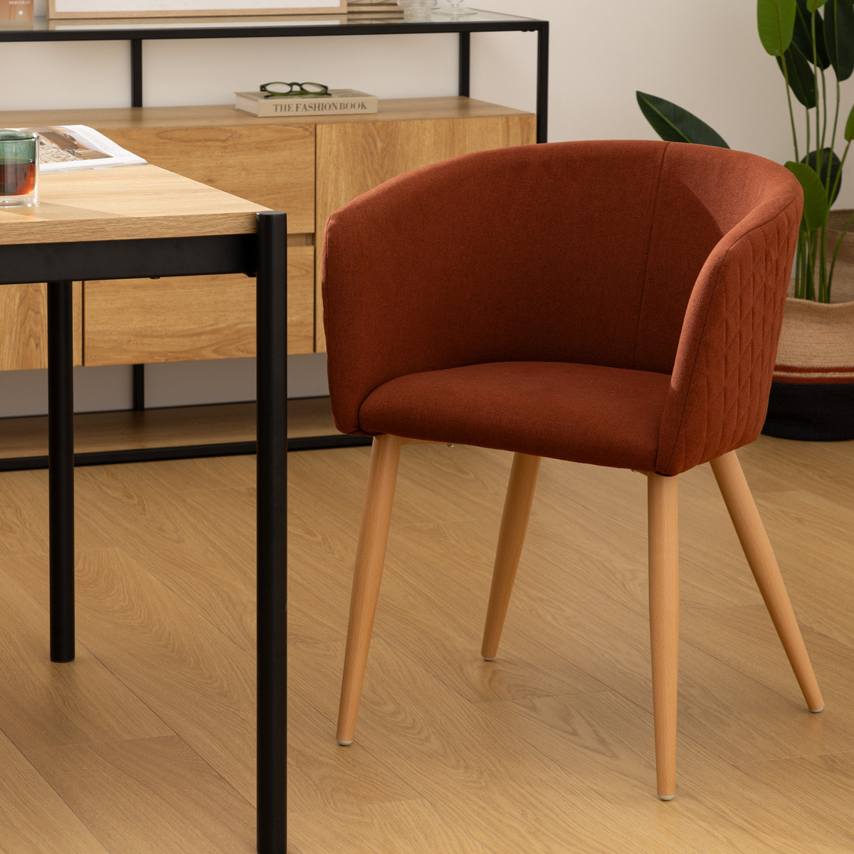 Fauteuil à dîner "Marlo" hêtre ambre