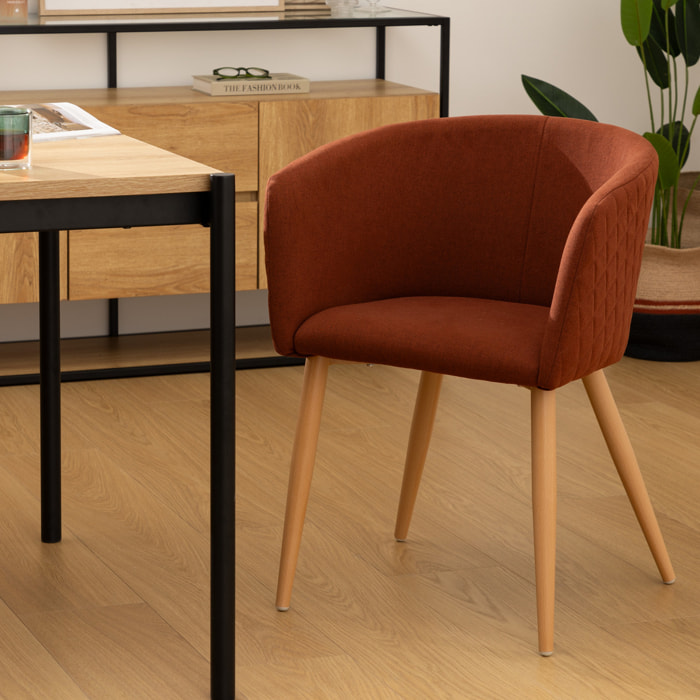 Fauteuil à dîner "Marlo" hêtre ambre