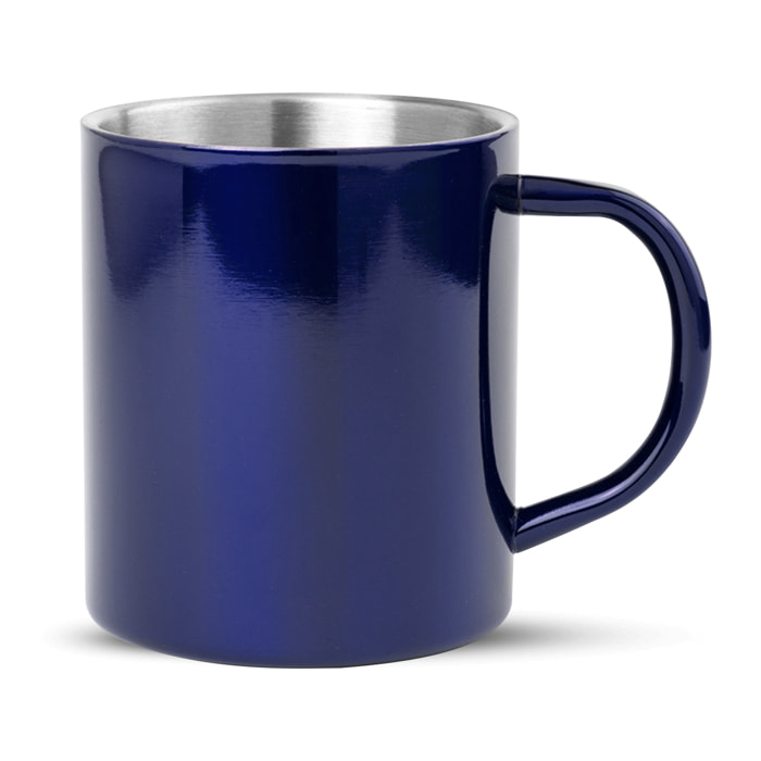 Yozax tazza in acciaio inox da 280ml di capacità con un design originale bicolore, finitura lucida.