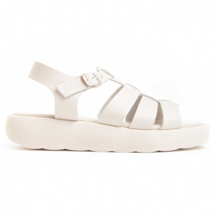 Sandalias de Plataforma - Blanco - Altura: 3 cm