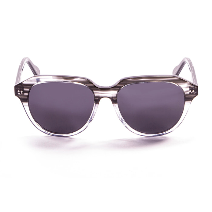 Gafas de sol LENOIR CASSIS - Demi negro arriba y blanco trapsparent abajo / Ahumada