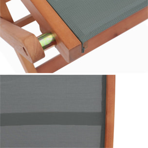 Chaise de jardin pliante bois d'eucalyptus (lot de 2) ALMERIA