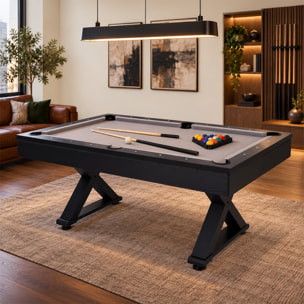 Table multi-jeux ping-pong et billard en bois noir ARIZONA