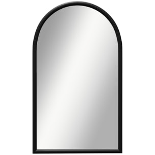 Miroir mural arche bois 110 x 65 cm noir