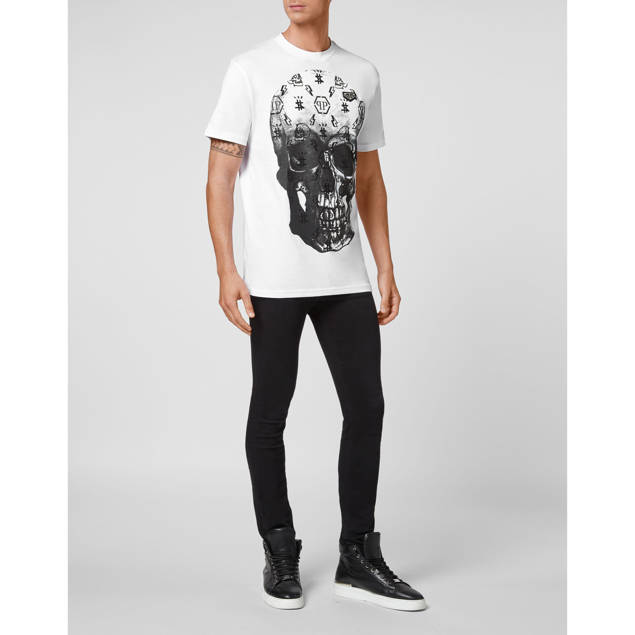 PHILIPP PLEIN Camiseta Cuello Redondo SKULL