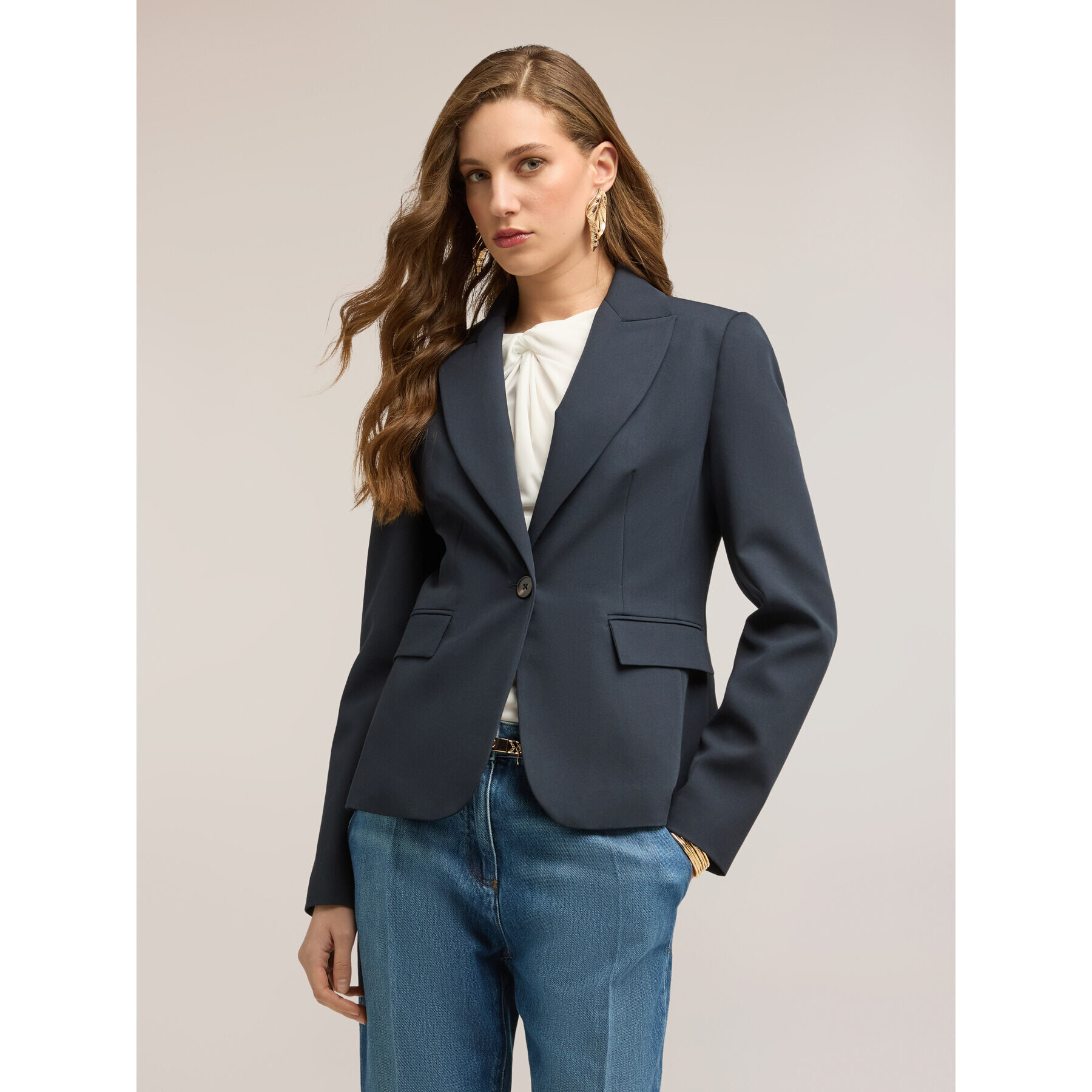 Motivi - Blazer monopetto con revers - Blu