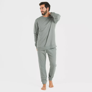 Pantalón largo básico deportivo gris azulado