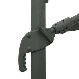 Parasol déporté rectangulaire inclinable Melhia 4x3 m vert laurier