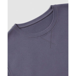 Pigiama lungo in cotone a quadri seren blu navy