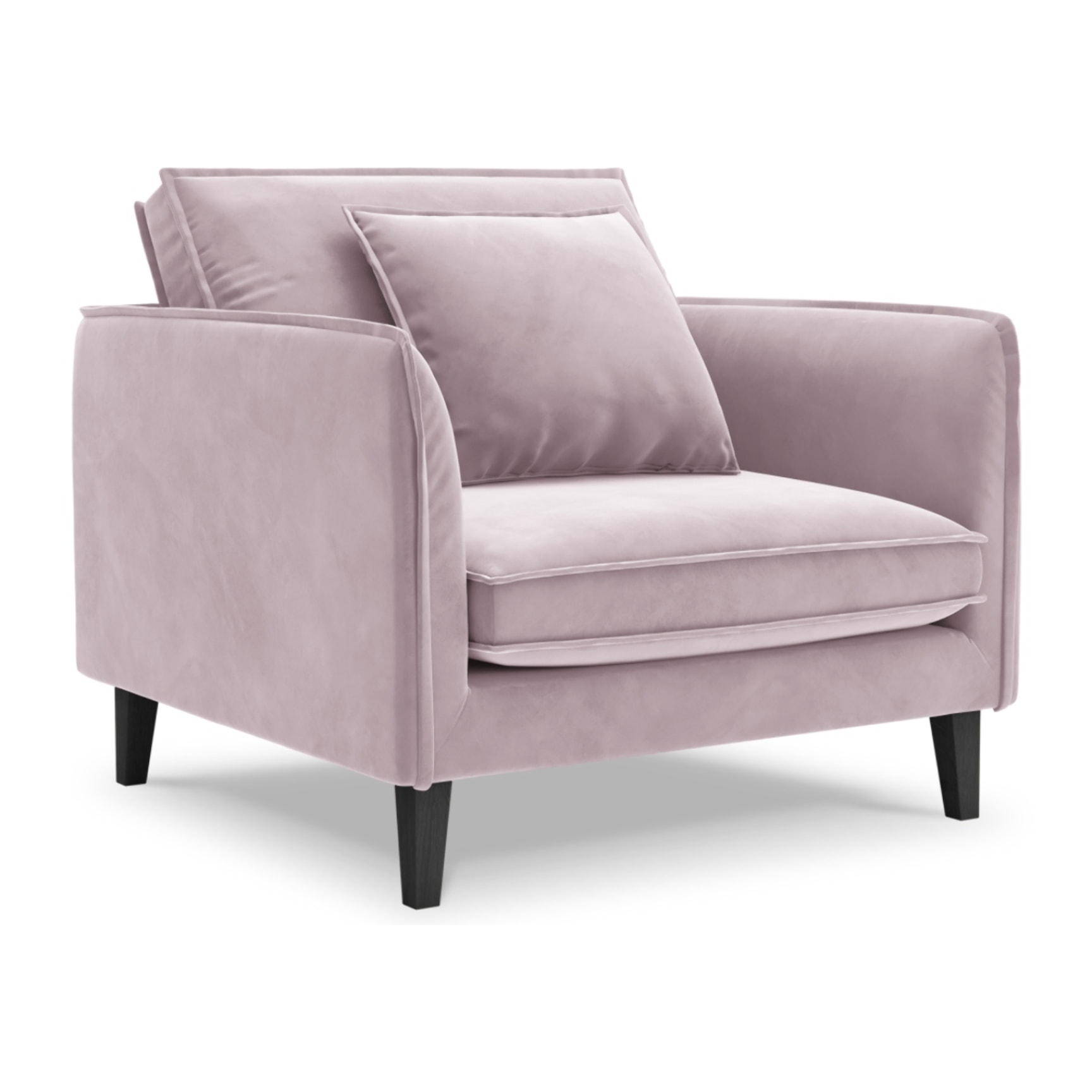 Fauteuil xl "Provence" en velours lavande