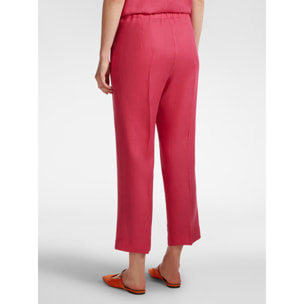 Elena Mirò - pantalones de lino - Rojo