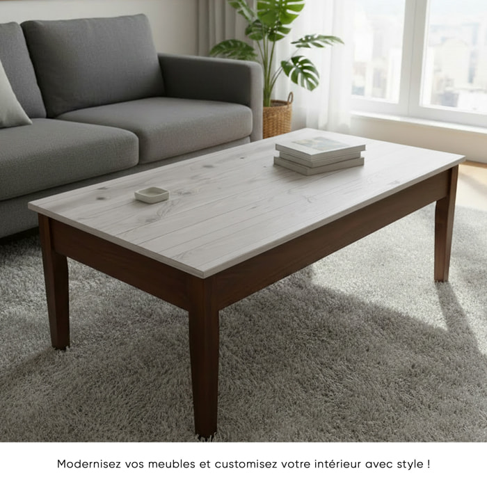 Rouleau adhésif bois blanc-gris au mètre - Autocollants Revêtement Adhésif Cuisine Meubles Salle de bain