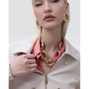 Giacca punteggiata di borchie rotonde effetto pelle