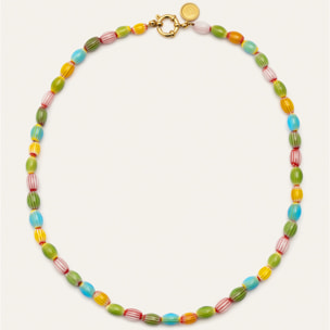 Collar Tarifa Acero Baño Oro