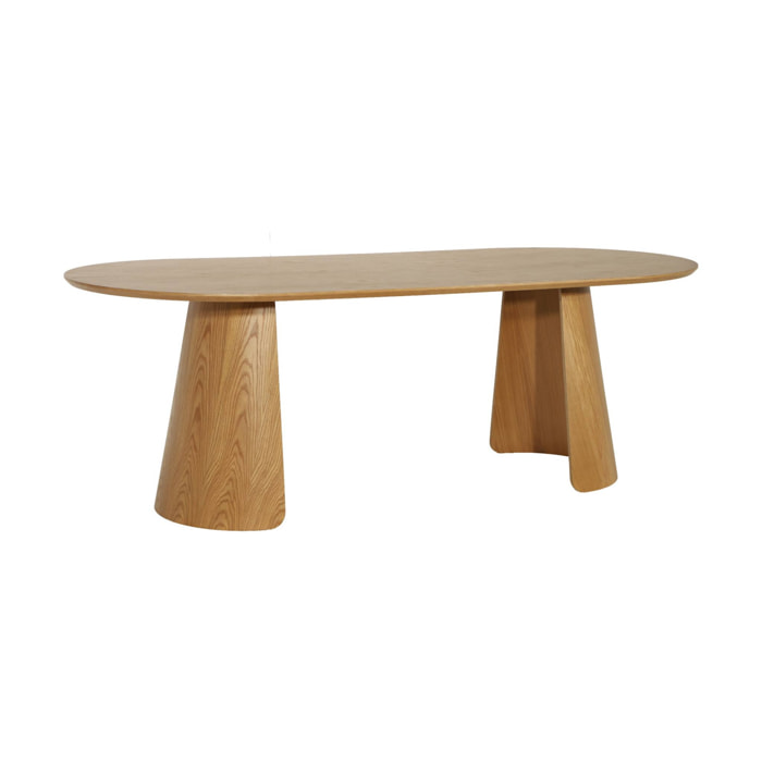 Table à manger oblongue décor bois 8 places MATHILDE