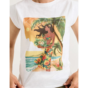 Camiseta Manga Corta Blanco - Waiana