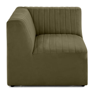 Nova - module d'assise d'angle réversible - en velours - Vert