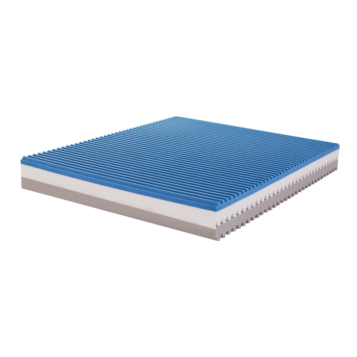 Materasso MemoryFoam Gel 3 Strati  13 zone  Sfoderabile 90x200x24