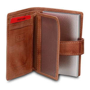 Portafoglio uomo in vera pelle - Modello Astor Prime - Casual - 7.5 x 10.0 x 2.0 cm