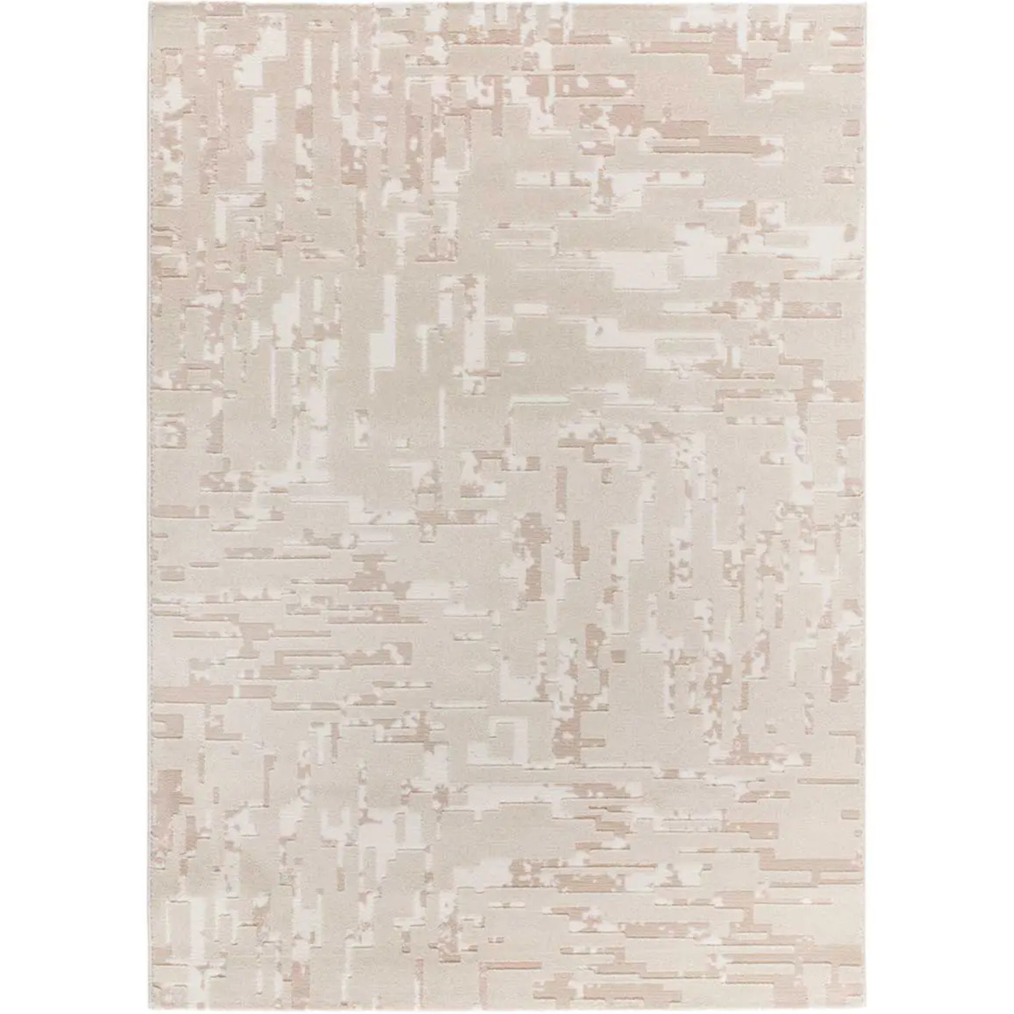 BARESA Alfombra abstracta con relieve en tonos beige, varias medidas disponibles