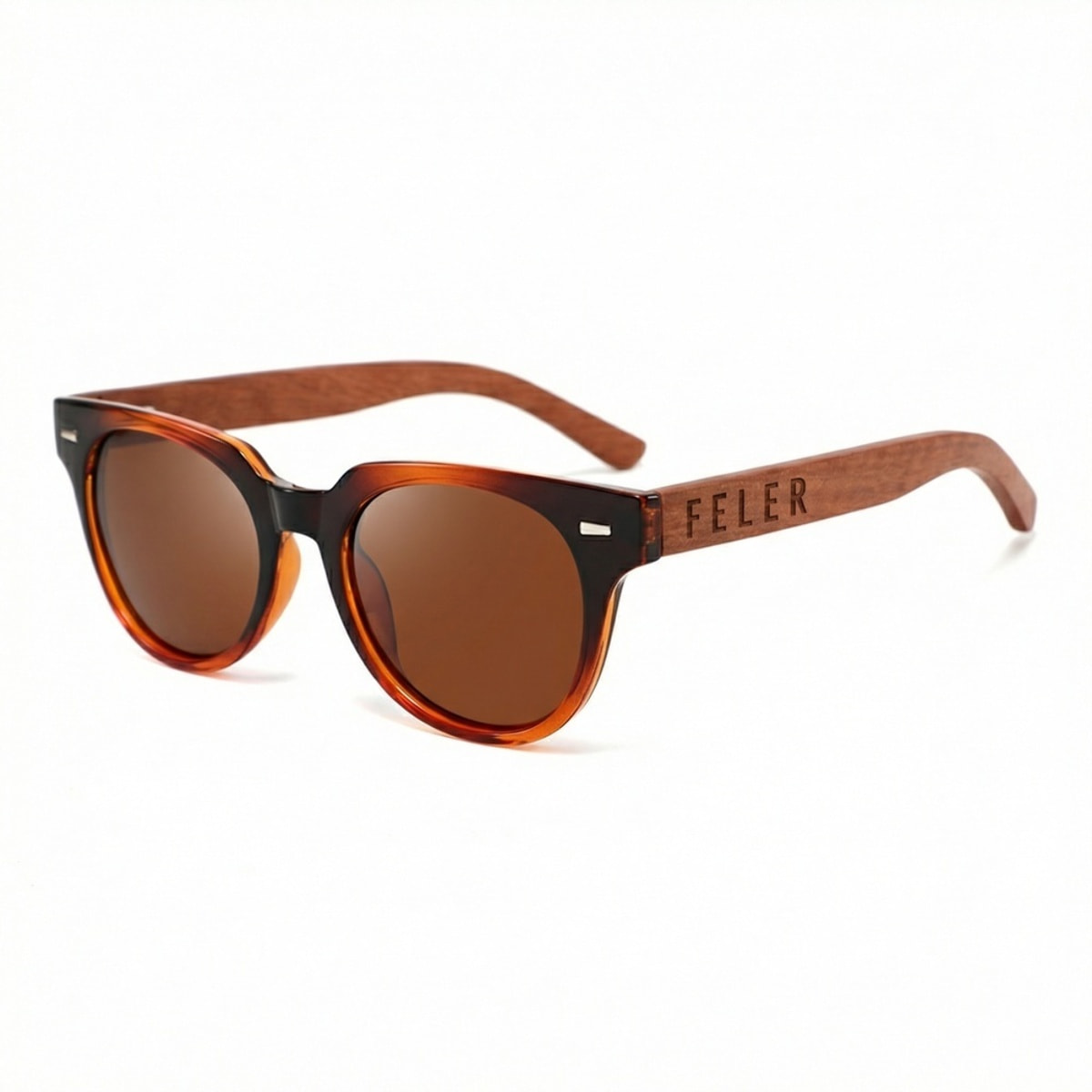 Gafas de Sol Feler 1543-7 Polarizadas de Madera Unisex 48 mm