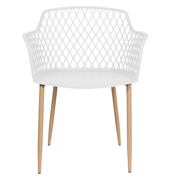 Fauteuil Malaga Blanc - Lot De 2