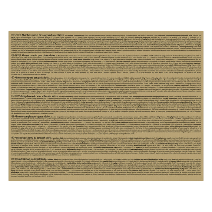 GOURMET PERLE Les Filettines en Sauce, Aliment humide pour chat adulte au Bœuf, au Poulet, au Saumon, au Thon, sachet de 85 g