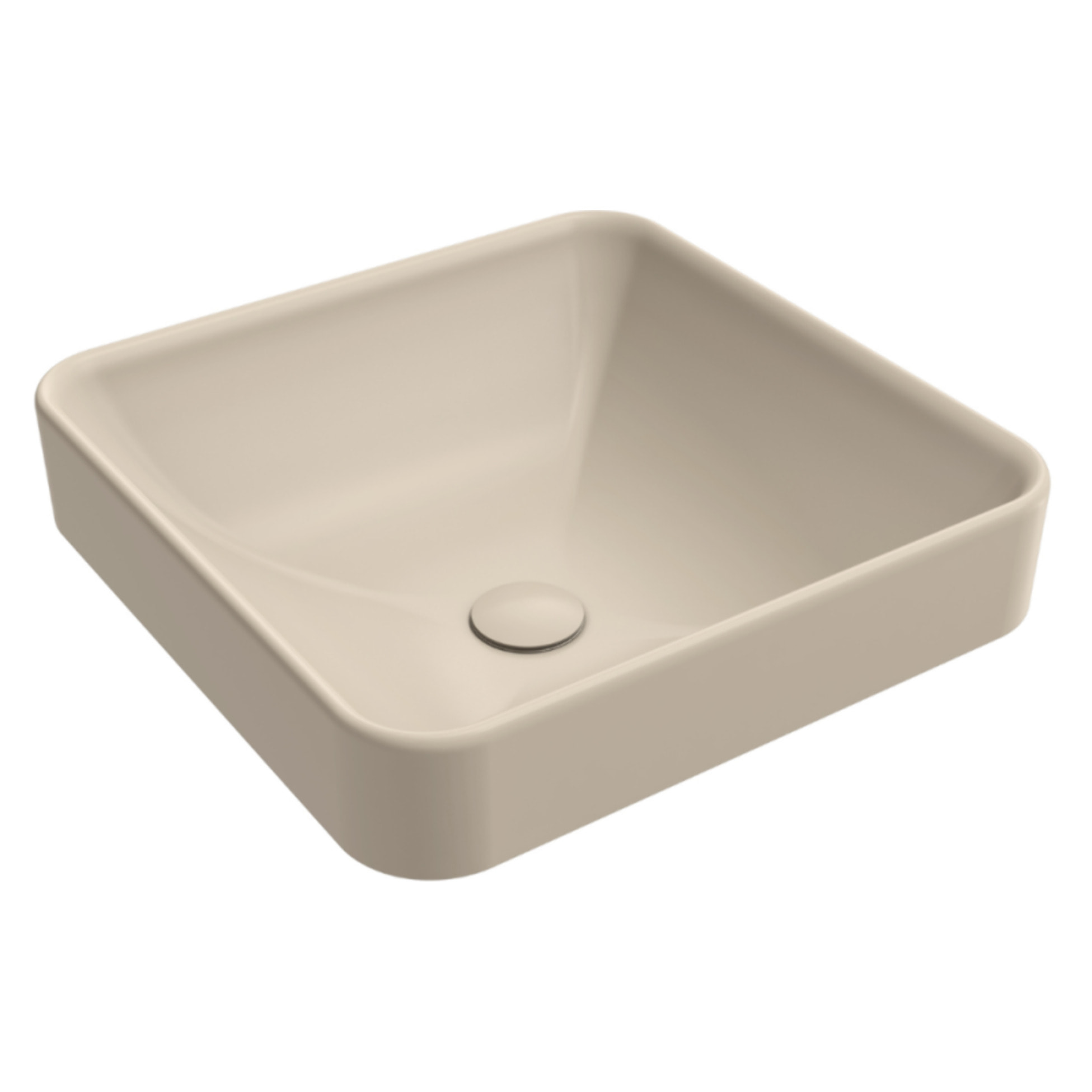 Vasque carrée à poser Vox effet satinée argile