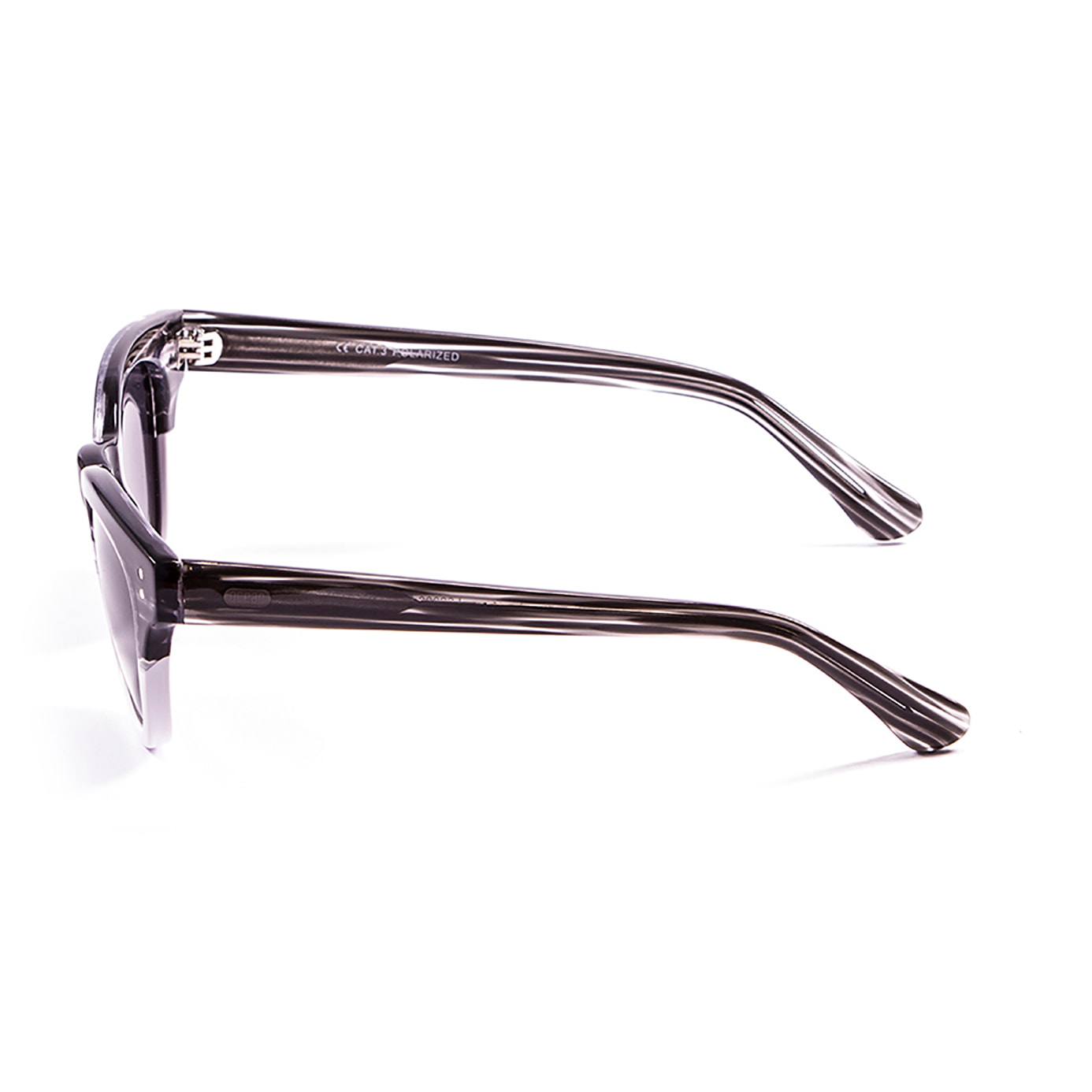 Gafas de sol OCEAN SANTA CRUZ - Demi negro con detalle blanco / Ahumada