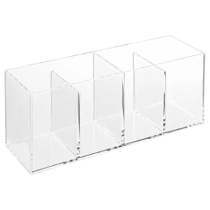 Organiseur 4 compartiments "Selena" transparent